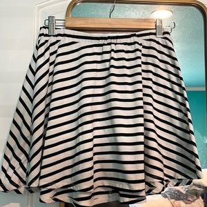 Joe Boxer Black and White Striped Skirt